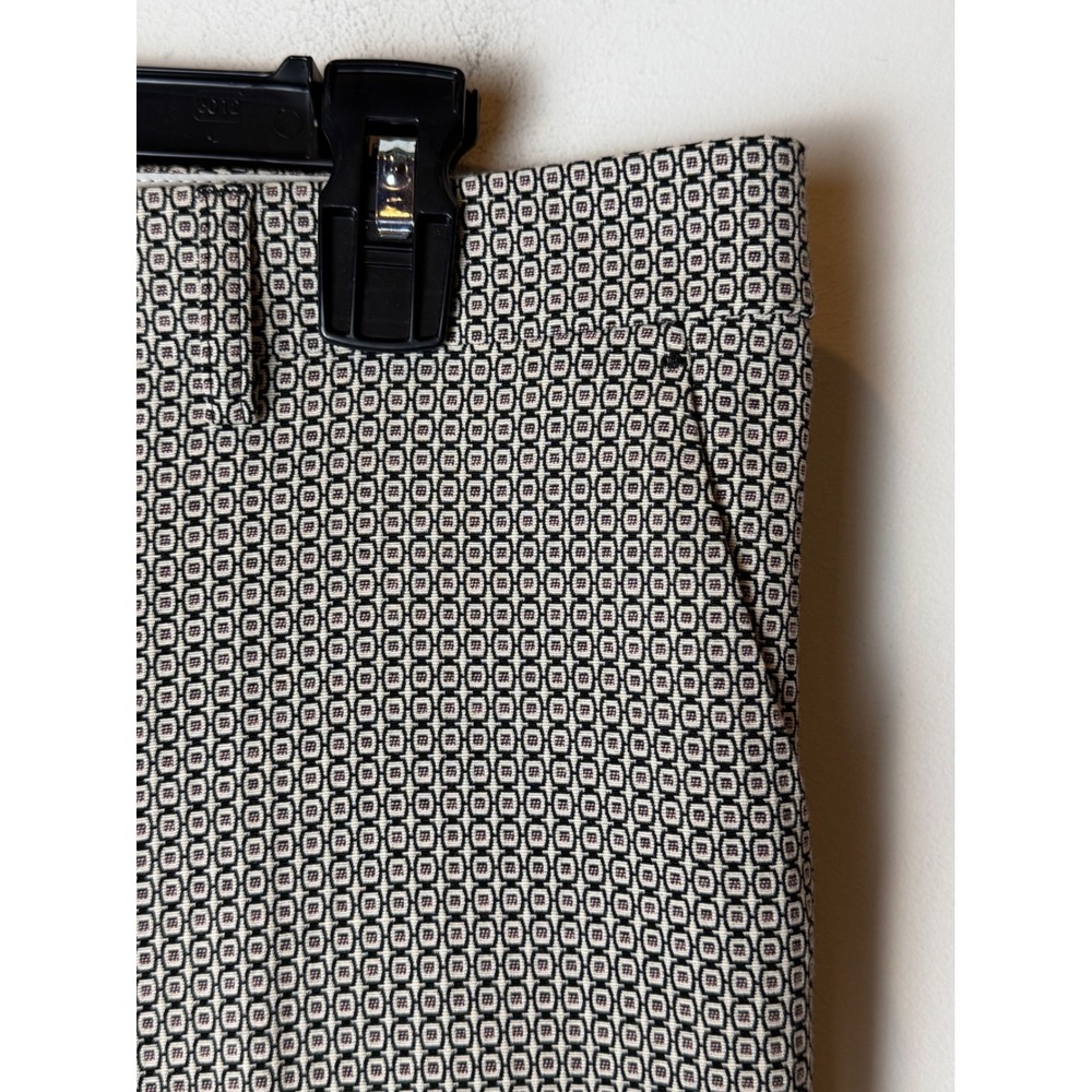 Etro Pants Women 10 Black Ivory Jacquard Geometric Print Trousers Luxury Preppy‎ - Picture 5 of 9